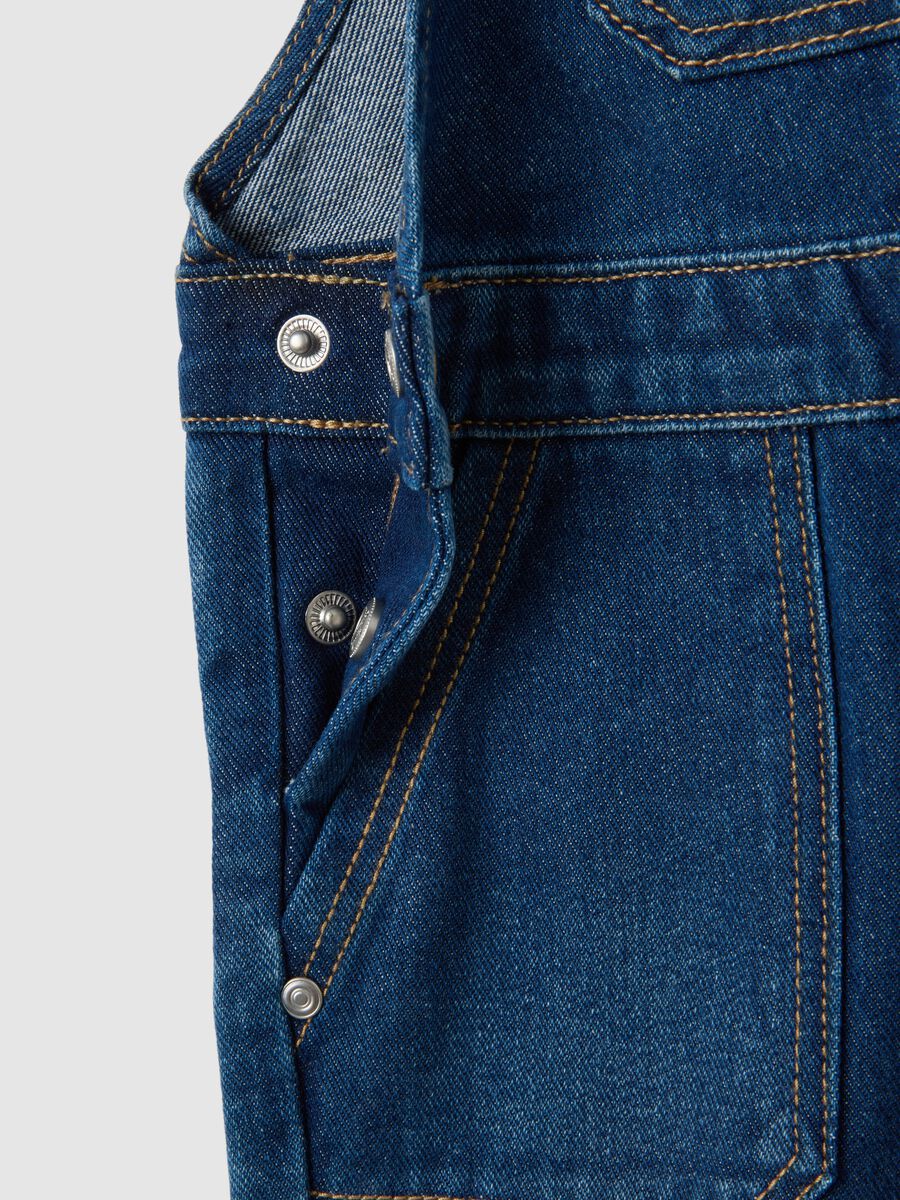 Baby dungarees in pure cotton denim regular fit_2