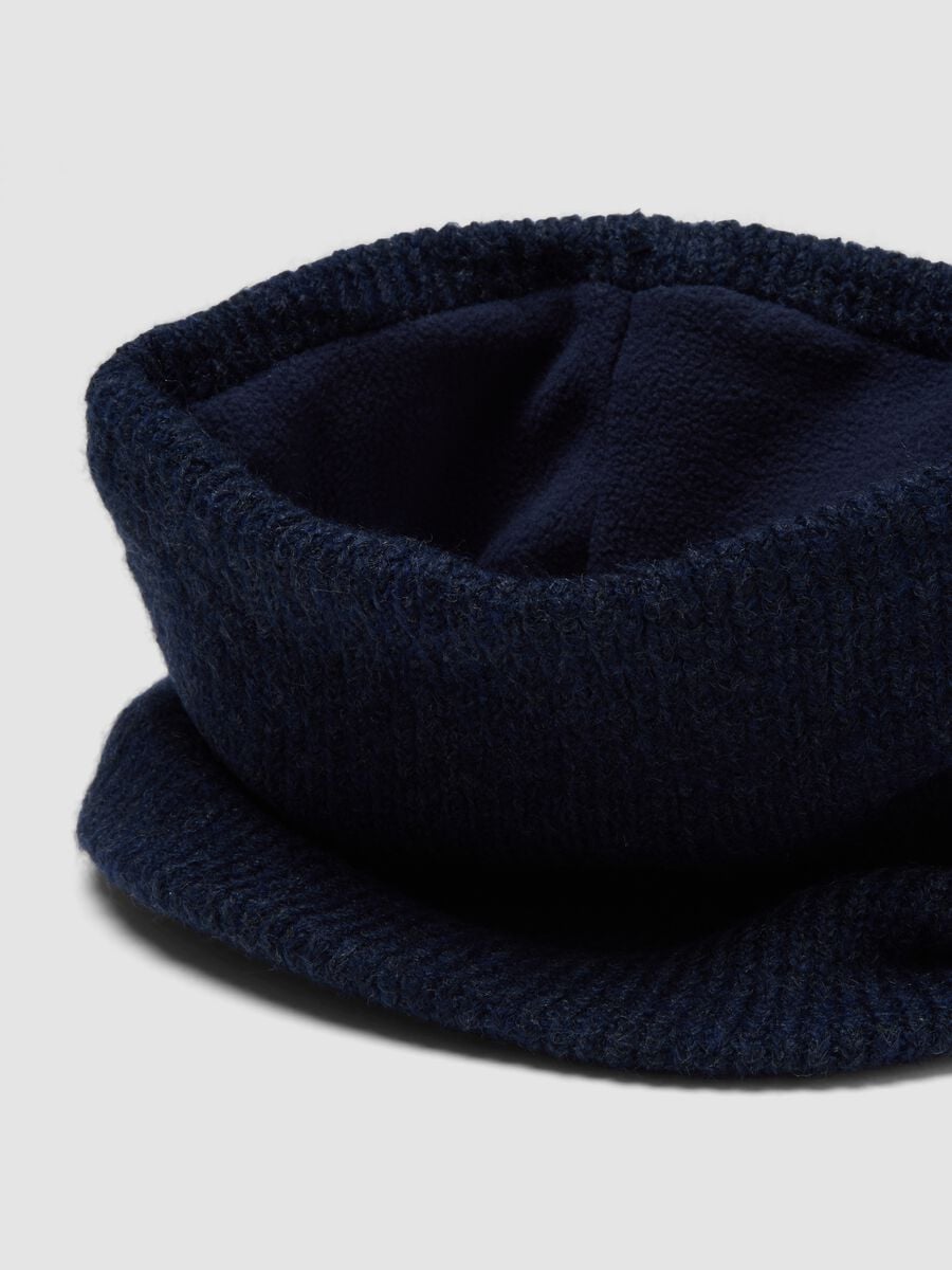 Blue stretch-fabric neck warmer_1