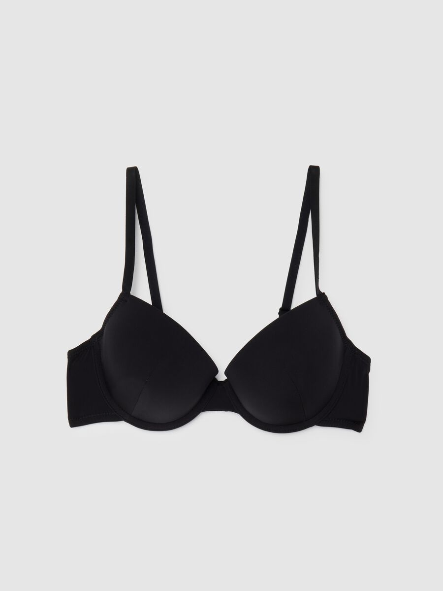 Women's bra in black stretch blend_4