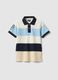Polo in cotone elasticizzato a righe multicolor da bambino regular fit_0