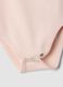 2-pack baby girl bodysuits in pink and beige, 100% organic cotton, crew neck_2