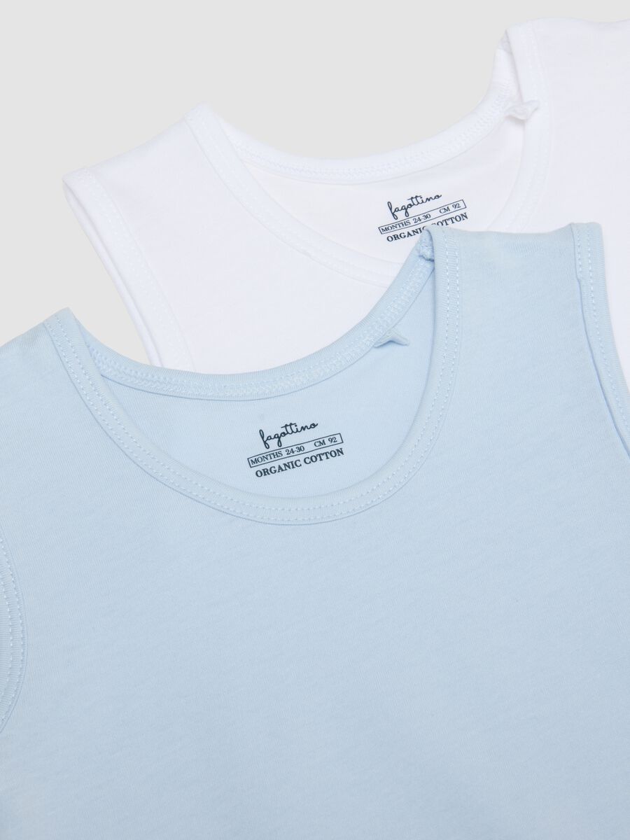 Tripack canotte in puro cotone multicolor da neonato regular fit_3