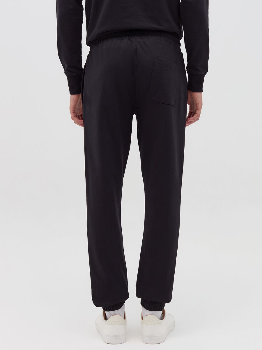 Fleece joggers with drawstring_3