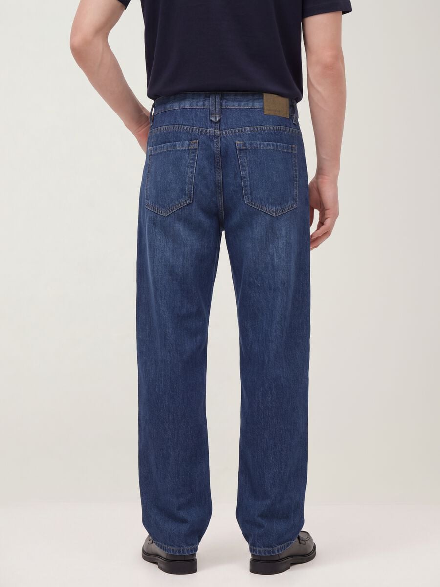 Jeans denim in puro cotone relaxed fit_2