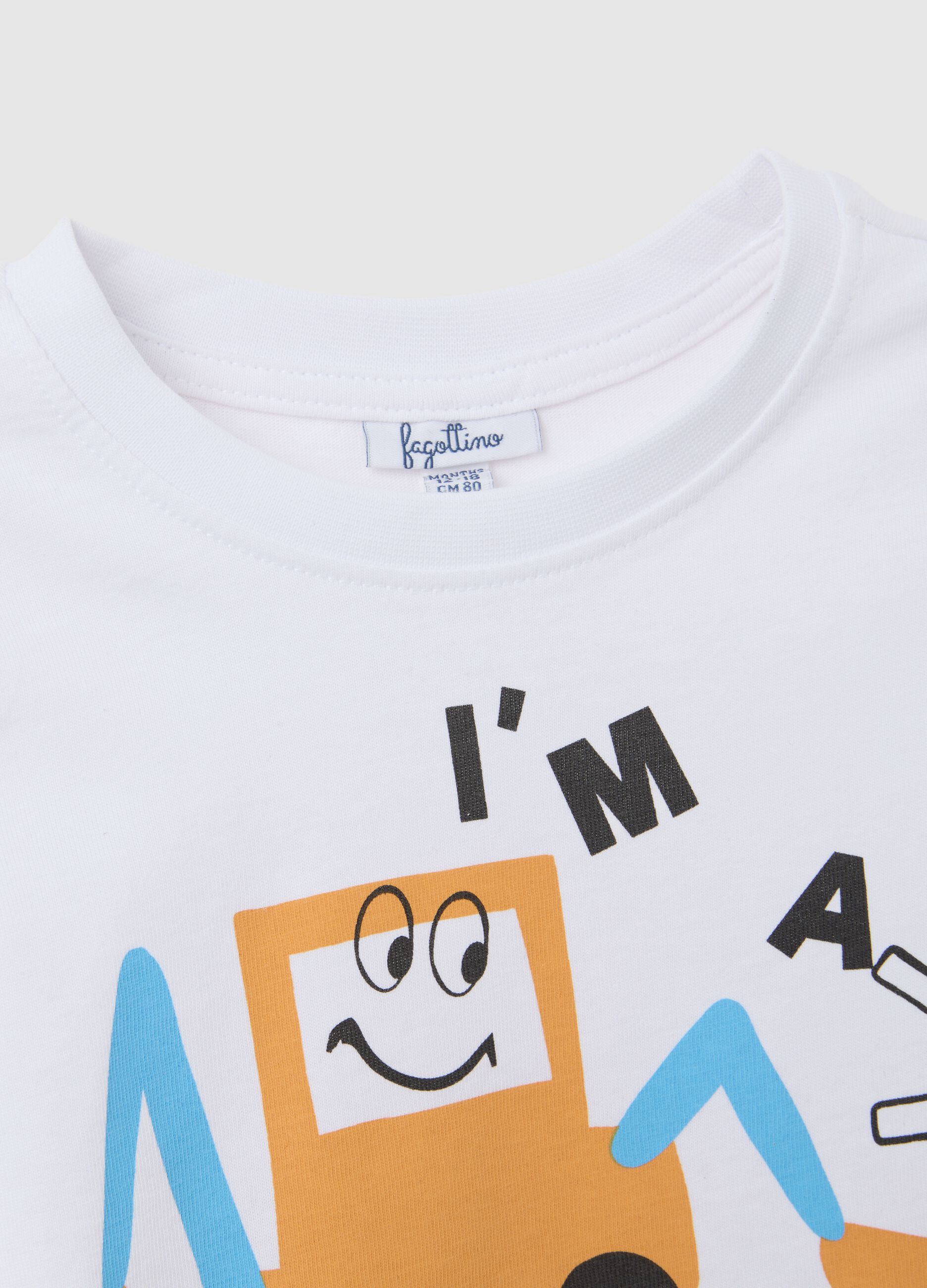 Baby T-shirt in pure cotton multicolour regular fit