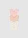 Multicolour short-sleeve pure cotton baby bodysuit tripack_3
