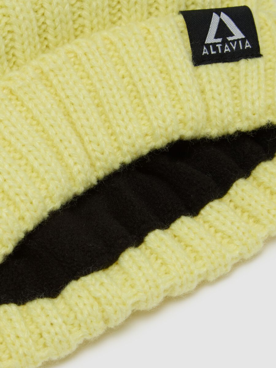 Rib Knit Hat with Pompon ALTAVIA WITH DEBORAH COMPAGNONI_1