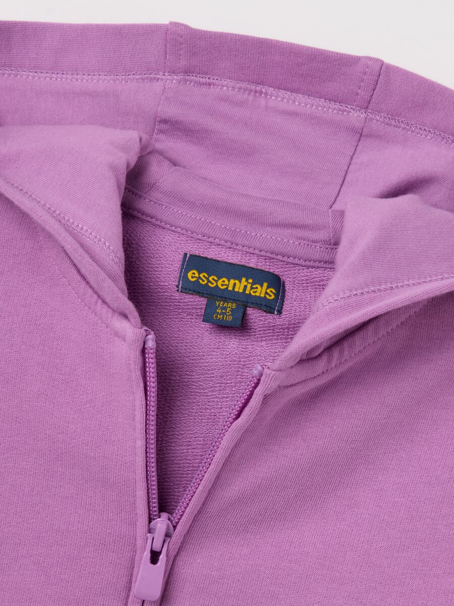 Full-zip sweatshirt in French terry with hood_2