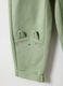 Girls' green slim fit stretch cotton trousers_3