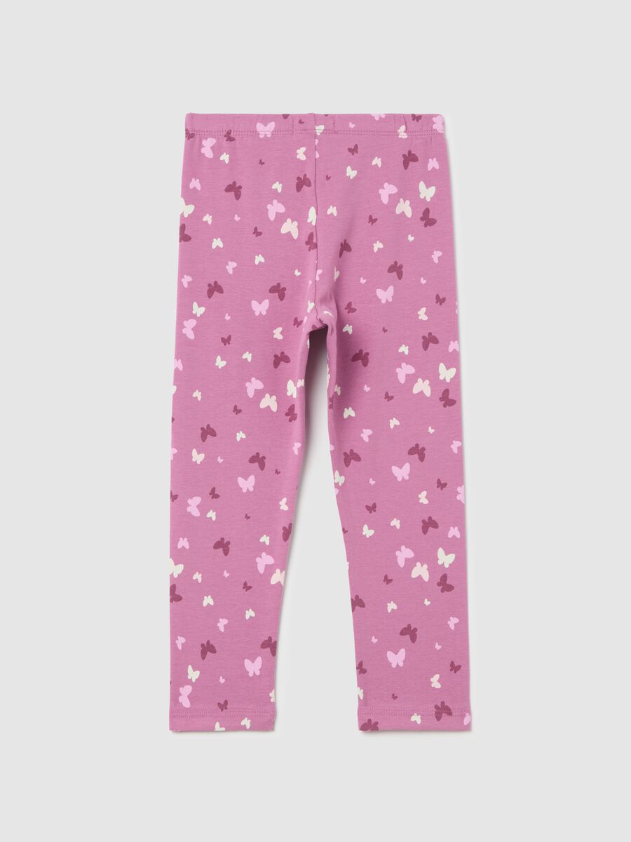 Three-quarter leggings in stretch cotton_1