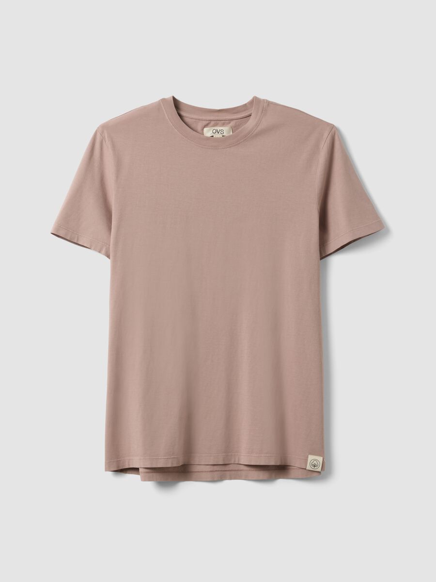 Pink pure cotton short-sleeve regular-fit T-shirt_4