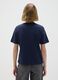 Blue pure cotton regular fit T-shirt_2