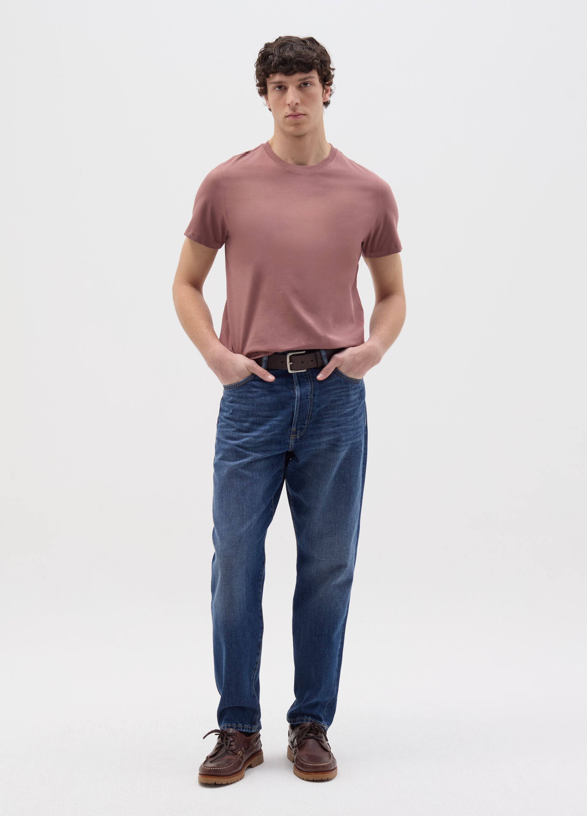 Relaxed-fit T-shirt with round neck