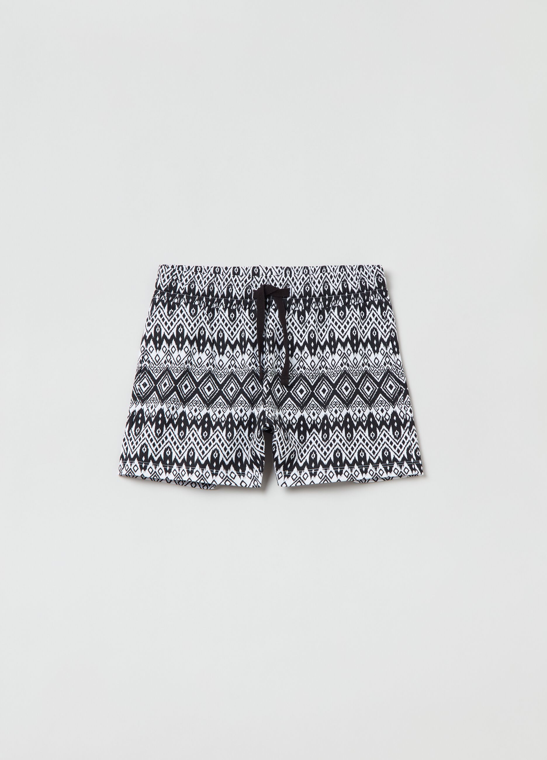 Shorts in jersey con stampa ikat_0