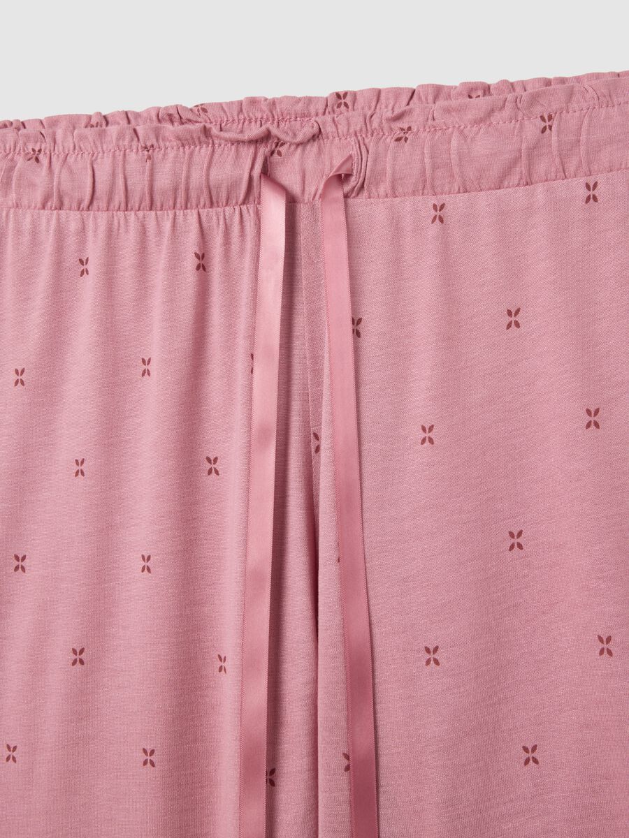 Pink Pyjama Trousers with Elasticated Waist_1