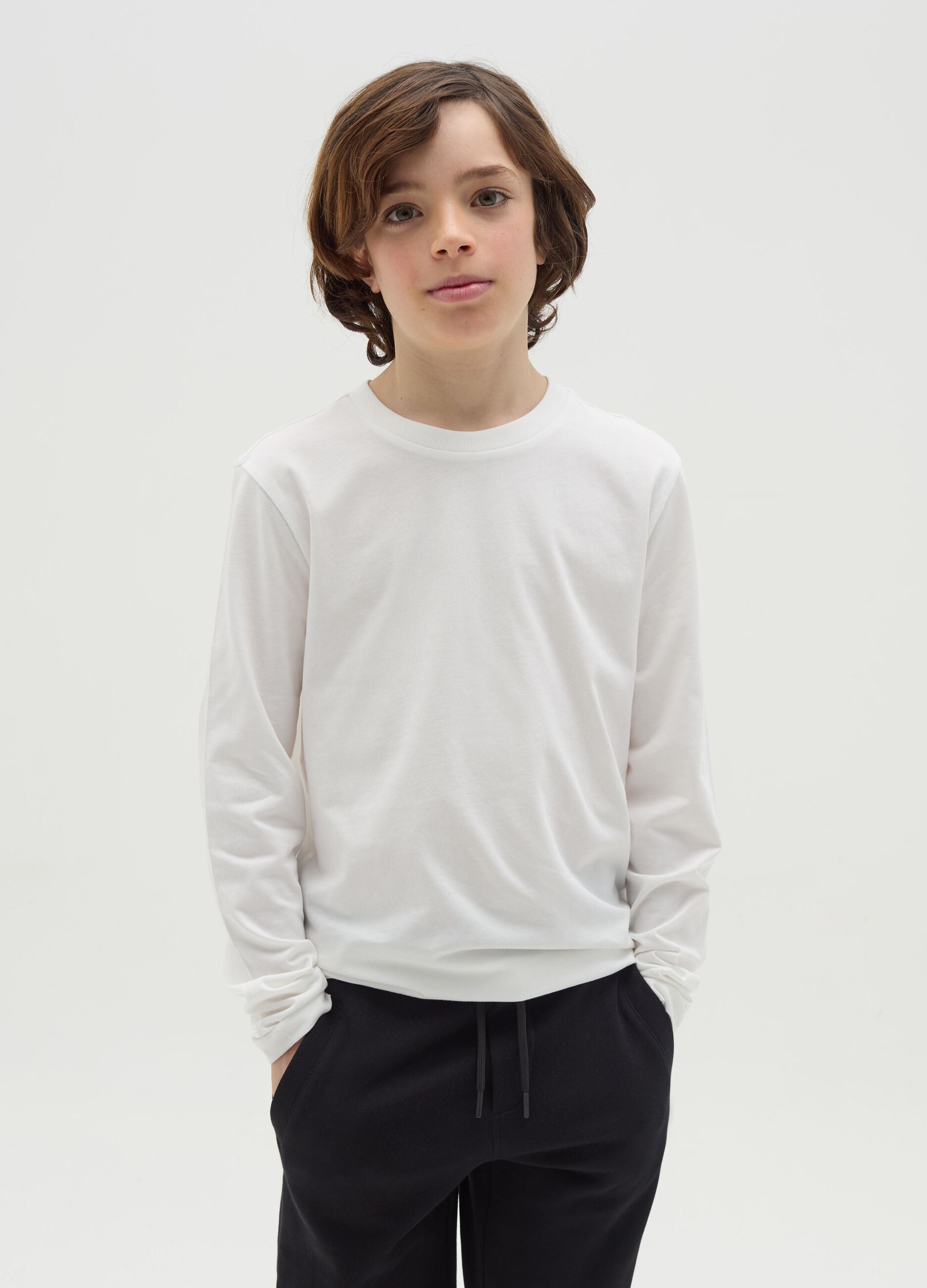 T-shirt maniche lunghe in cotone bio
