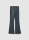 Girls' grey stretch cotton flare leggings_4