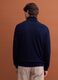 Navy blue merino wool roll-neck jumper, regular fit_3