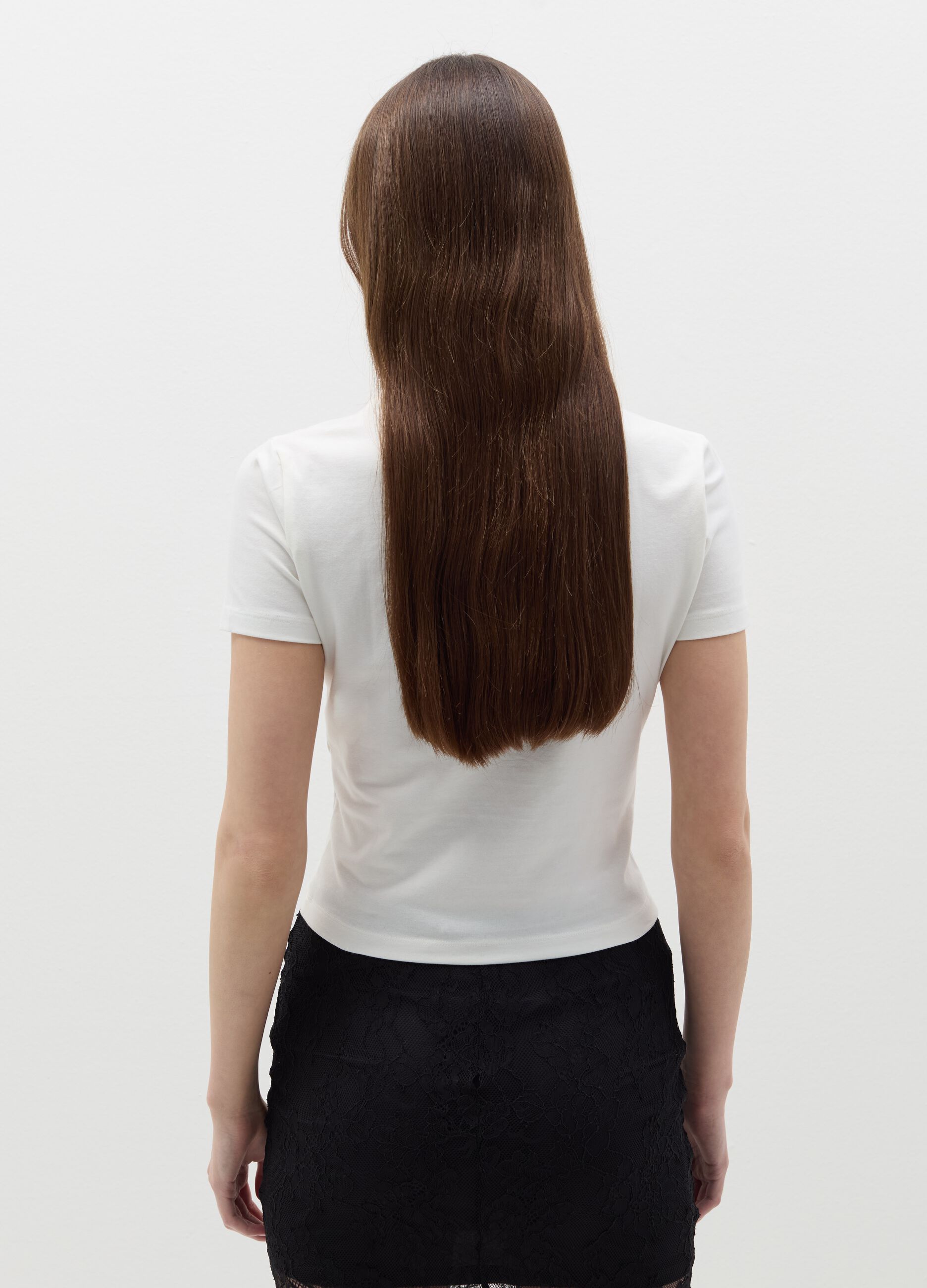 Stretch cotton T-shirt