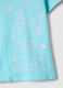 Sky blue pure cotton girl's t-shirt with cat print, regular fit_2