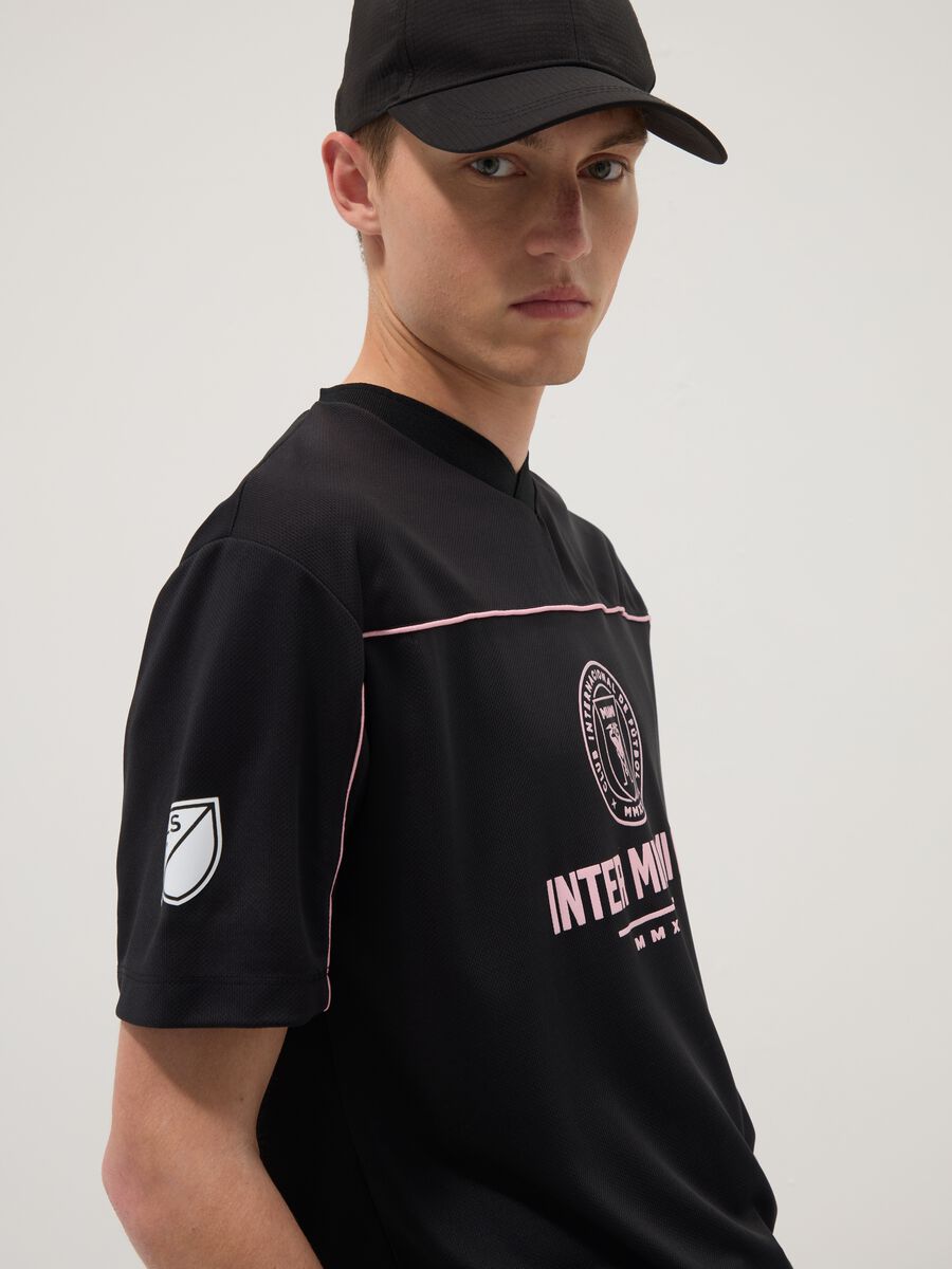 Black pure cotton Inter Miami CF regular-fit T-shirt_0