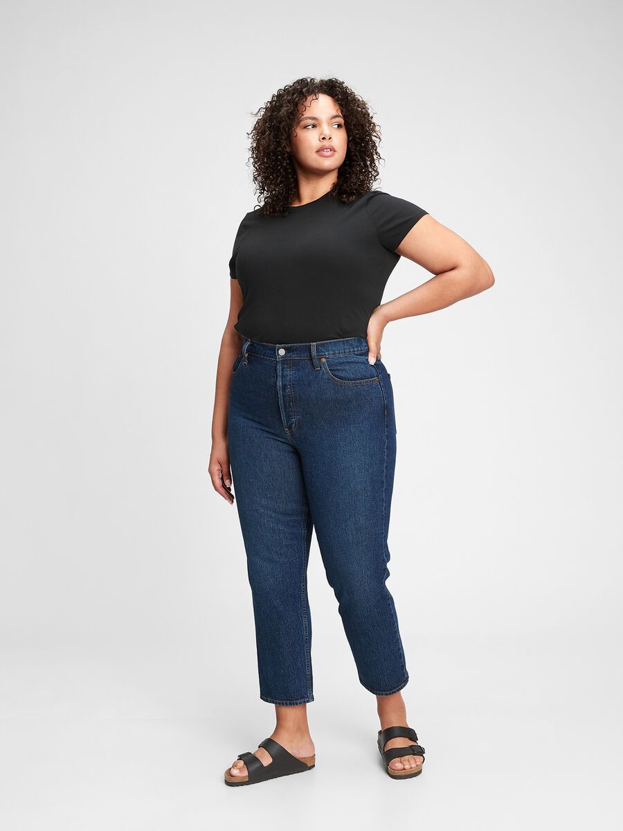 Jeans straight fit a vita alta_2