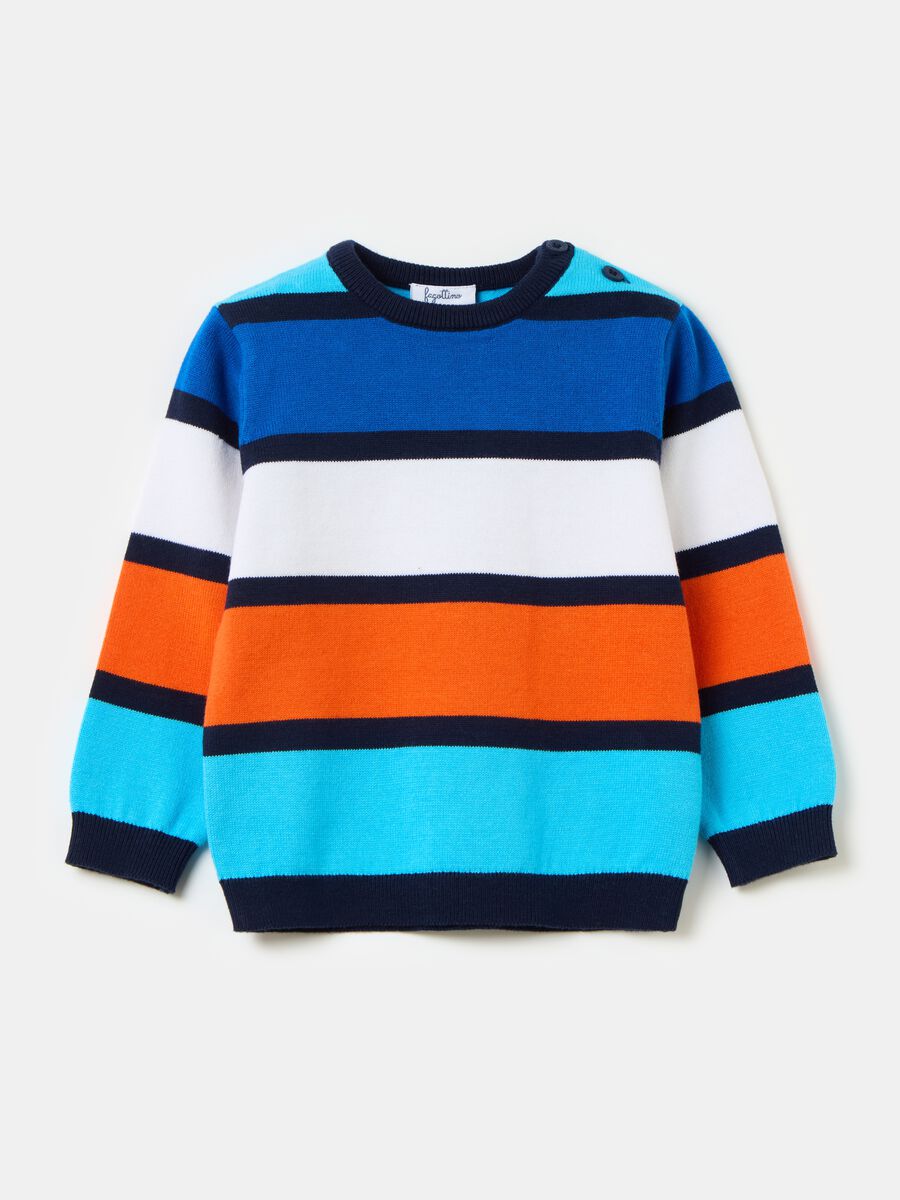 Striped cotton pullover_0