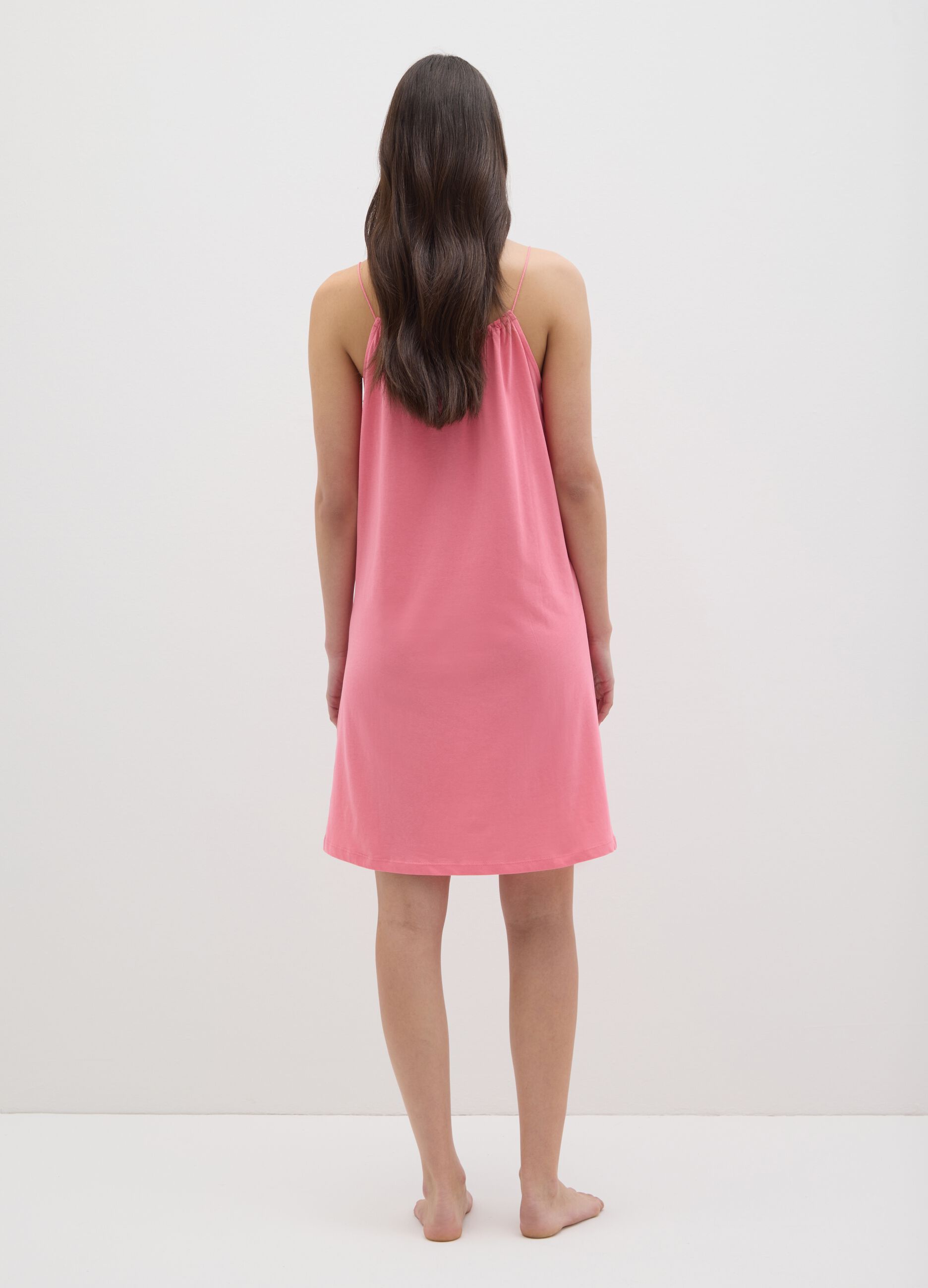 Women's Pink Summer Dress in Pure Cotton