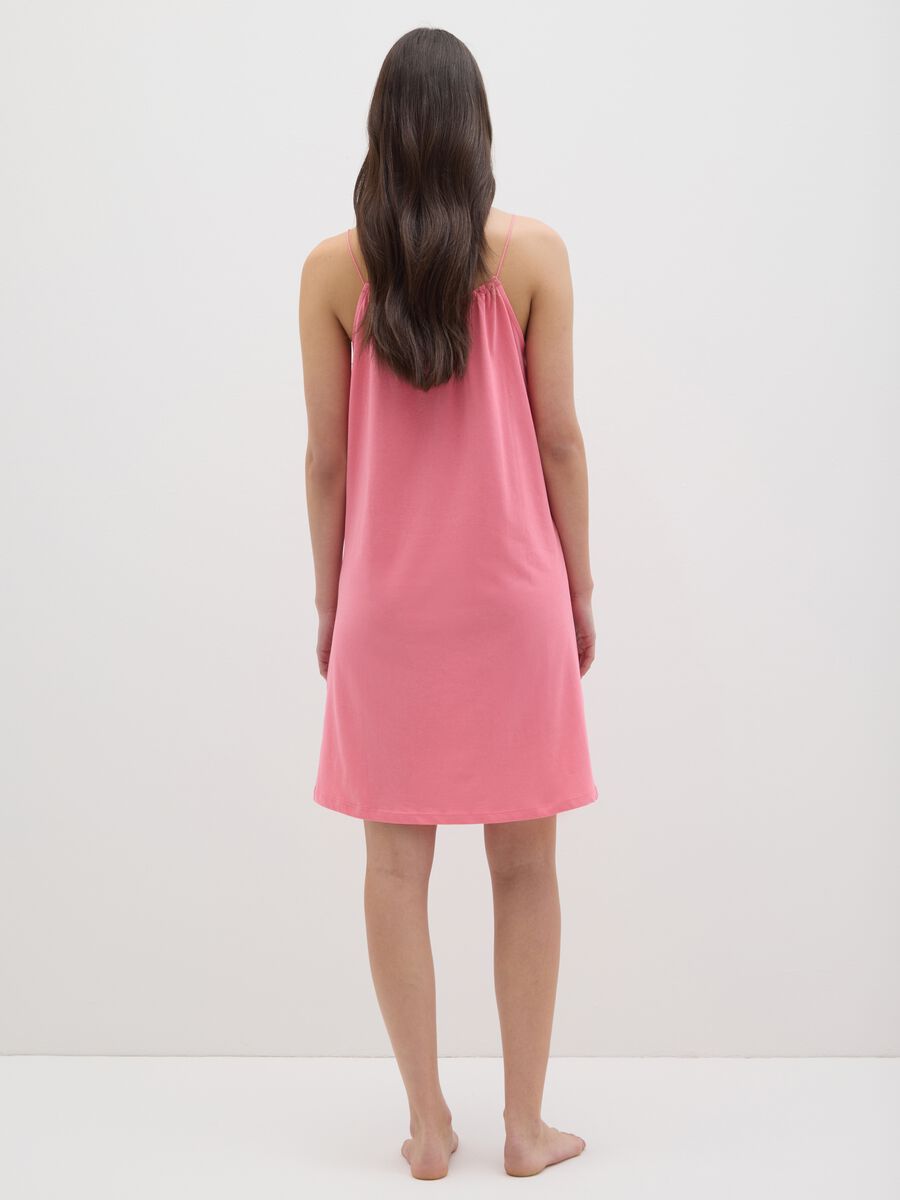 Women's Pink Summer Dress in Pure Cotton_2