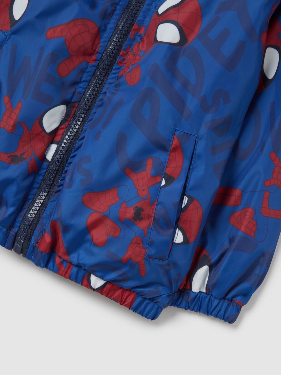 Giacca imbottita blu da bambino con zip e stampa Spider-Man_3