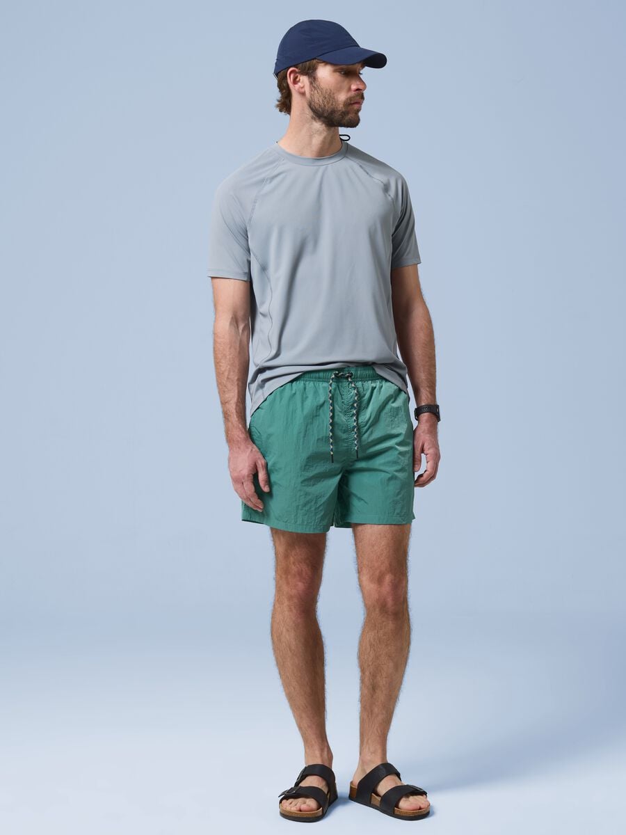 ALTAVIA SAILNG green boxer swim shorts with elasticated waistband_0