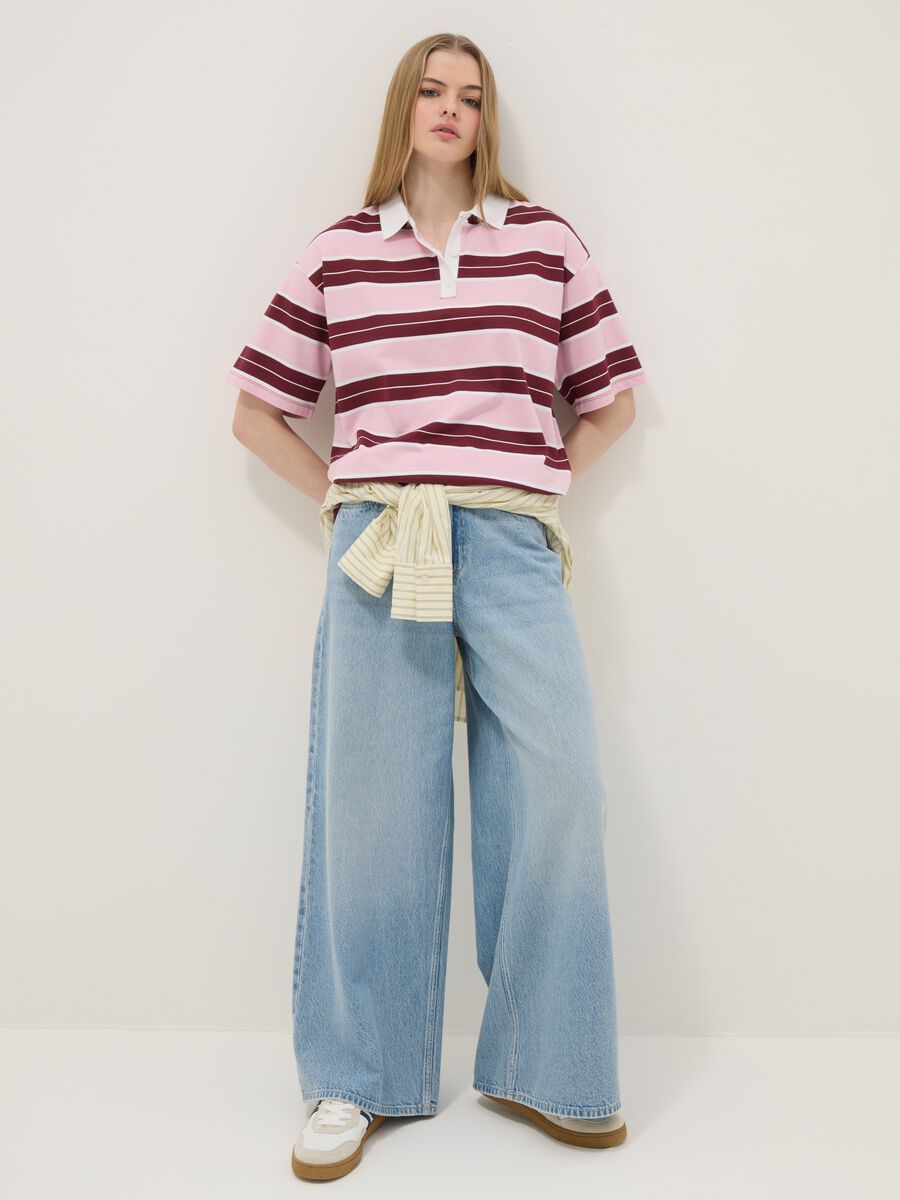 Women's Regular Fit Multi-Coloured Striped Pure Cotton Polo_2