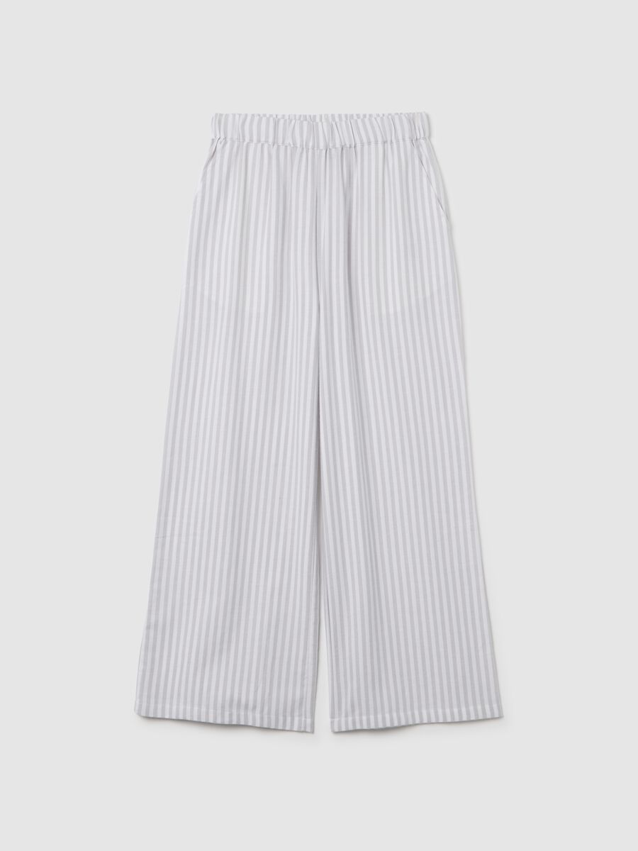 Regular fit grey pure cotton trousers_4