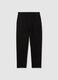 Black pure cotton oversized trousers_4