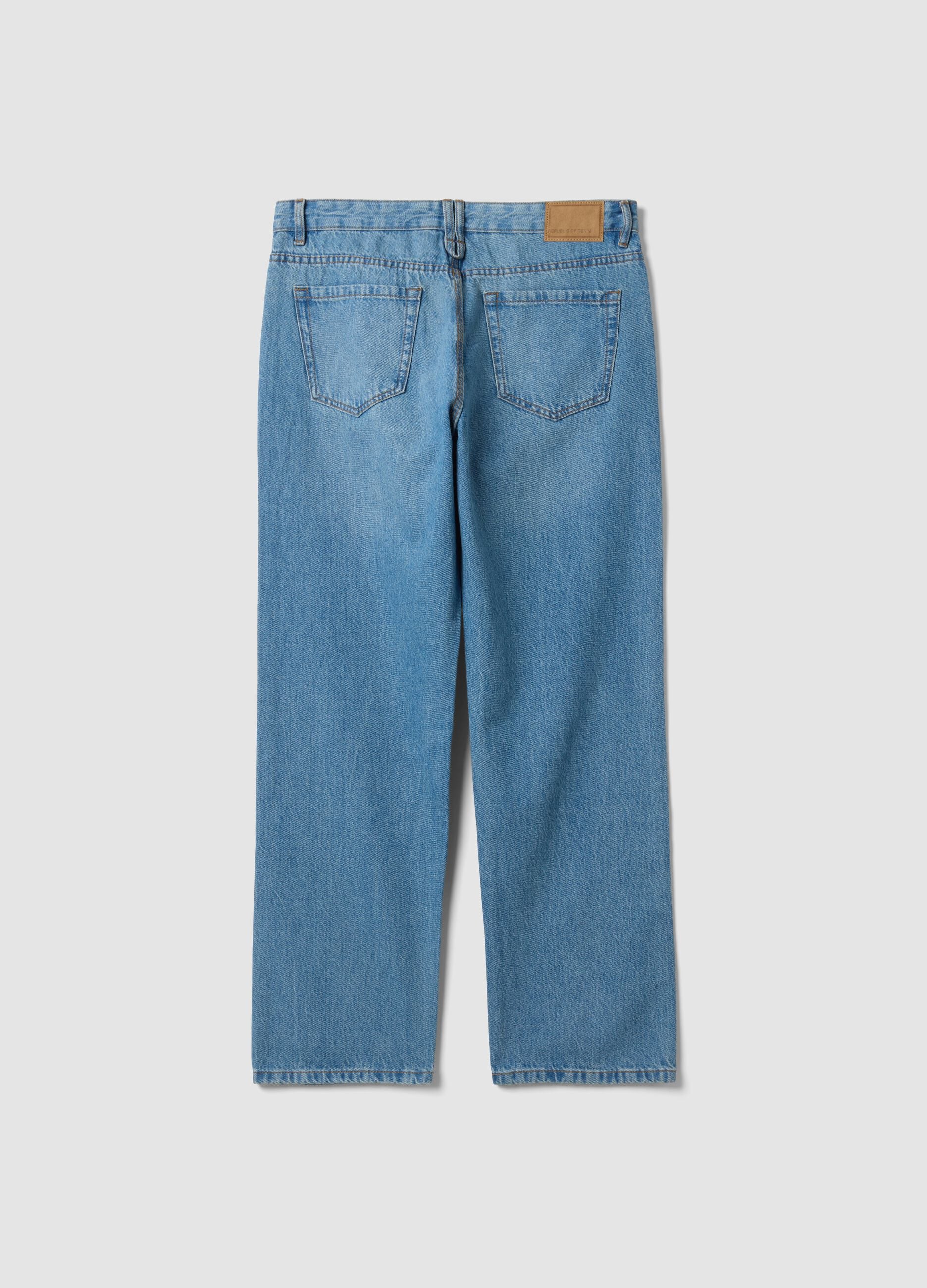 Pure cotton denim jeans, relaxed fit