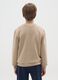 Beige pure cotton regular fit boy's sweatshirt_1