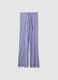 Purple pyjama trousers regular fit with lace details_4