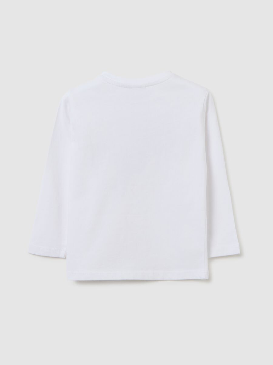 White regular fit pure cotton children's T-shirt_1