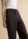 Brown flared formal trousers in stretch viscose_3