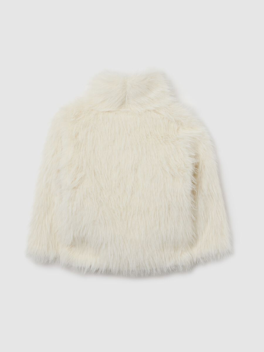 White regular fit girl's jacket_1
