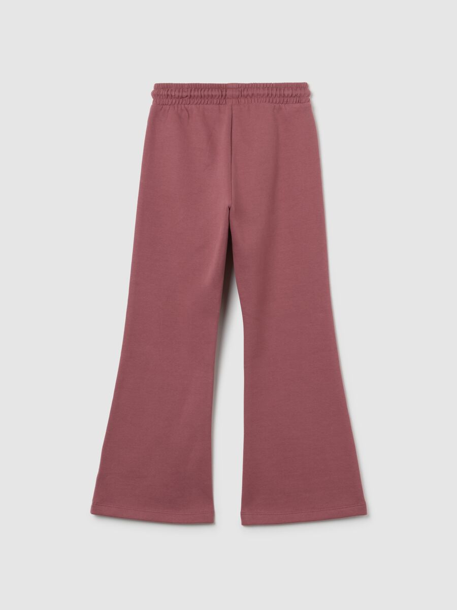 Girls' pink jogger trousers in pure cotton regular fit_1