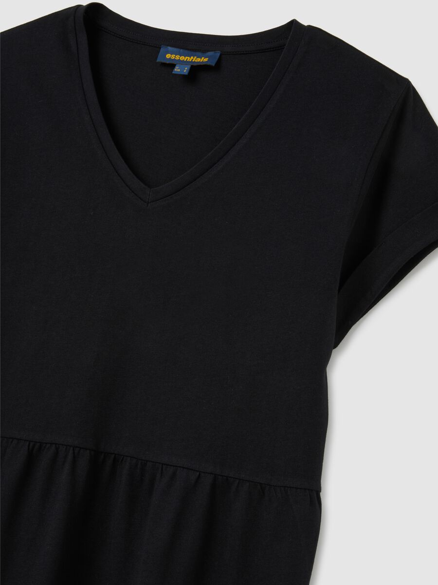 Women's black pure cotton dress_1