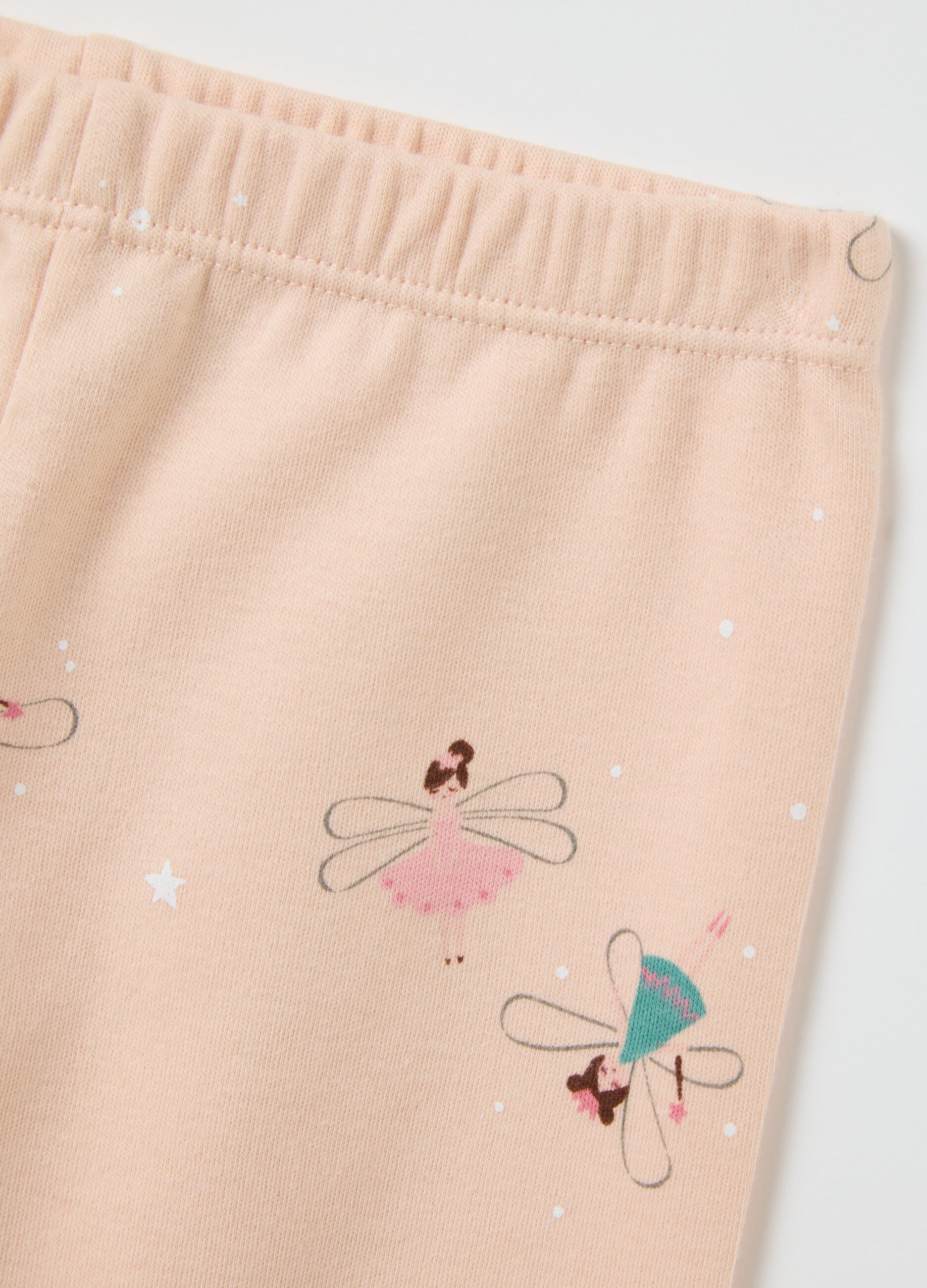 White and pink cotton pyjamas for girls