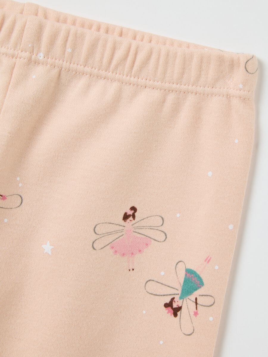 White and pink cotton pyjamas for girls_3