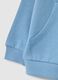 Light blue pure cotton sweatshirt for boys with regular fit and pocket_3