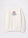 White sweatshirt with logo and flag print_4