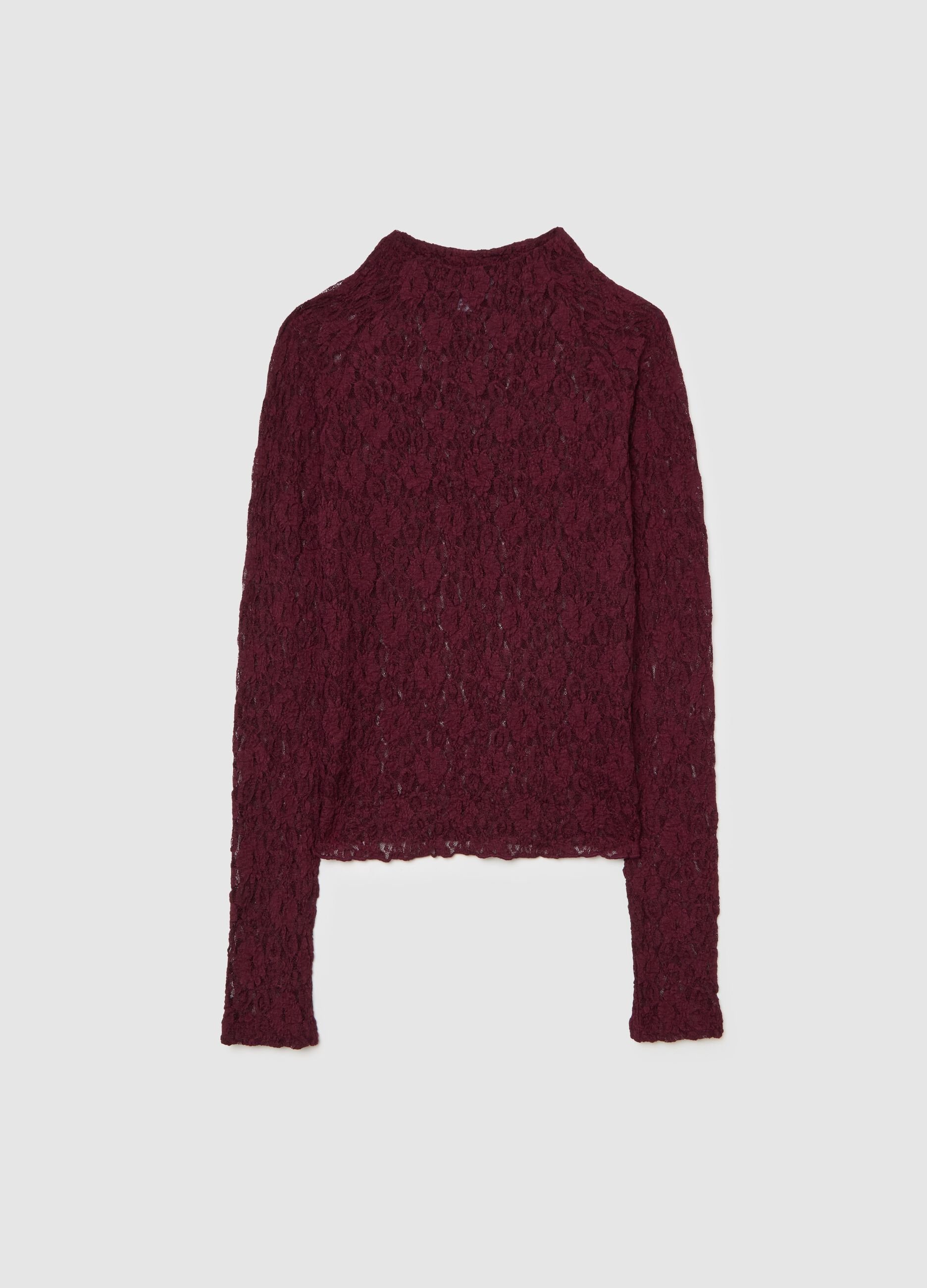 Long Sleeve Purple Lace Top