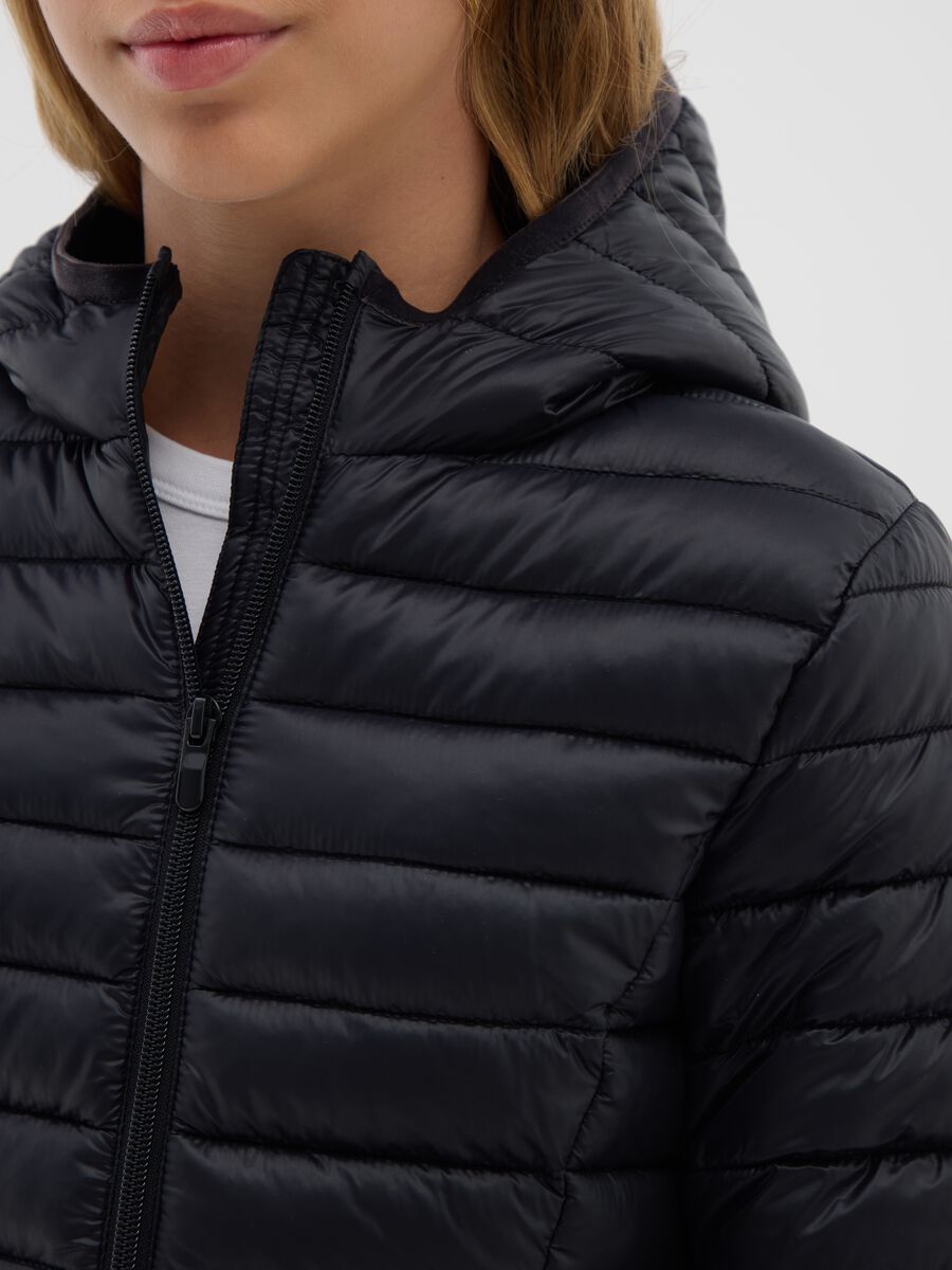 Girls' black regular-fit jacket_2