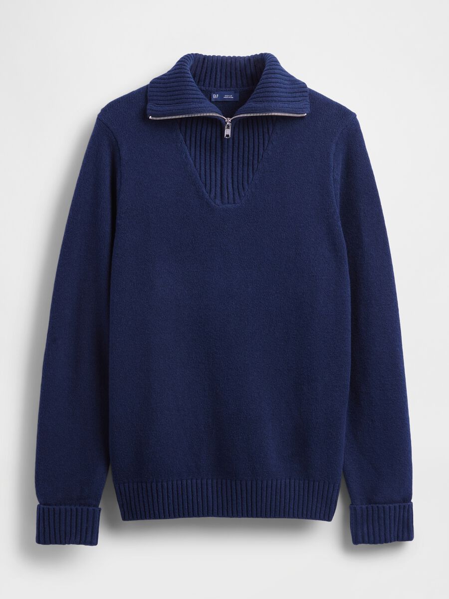 Men's Blue Cotton Blend Jumper_4