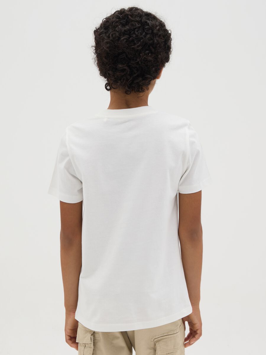 White pure cotton T-shirt for boys_1